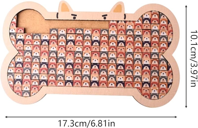 أحجية خشبية للكلاب للبالغين، لعبة عائلية لموضوع الحيوانات في المنزل والسفر - Image 3